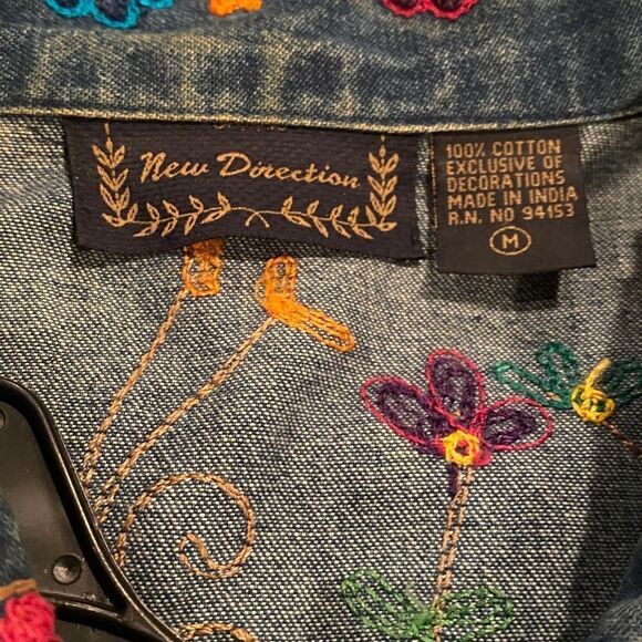 New Direction Vintage Jean Embroidered Jacket - Picture 6 of 11
